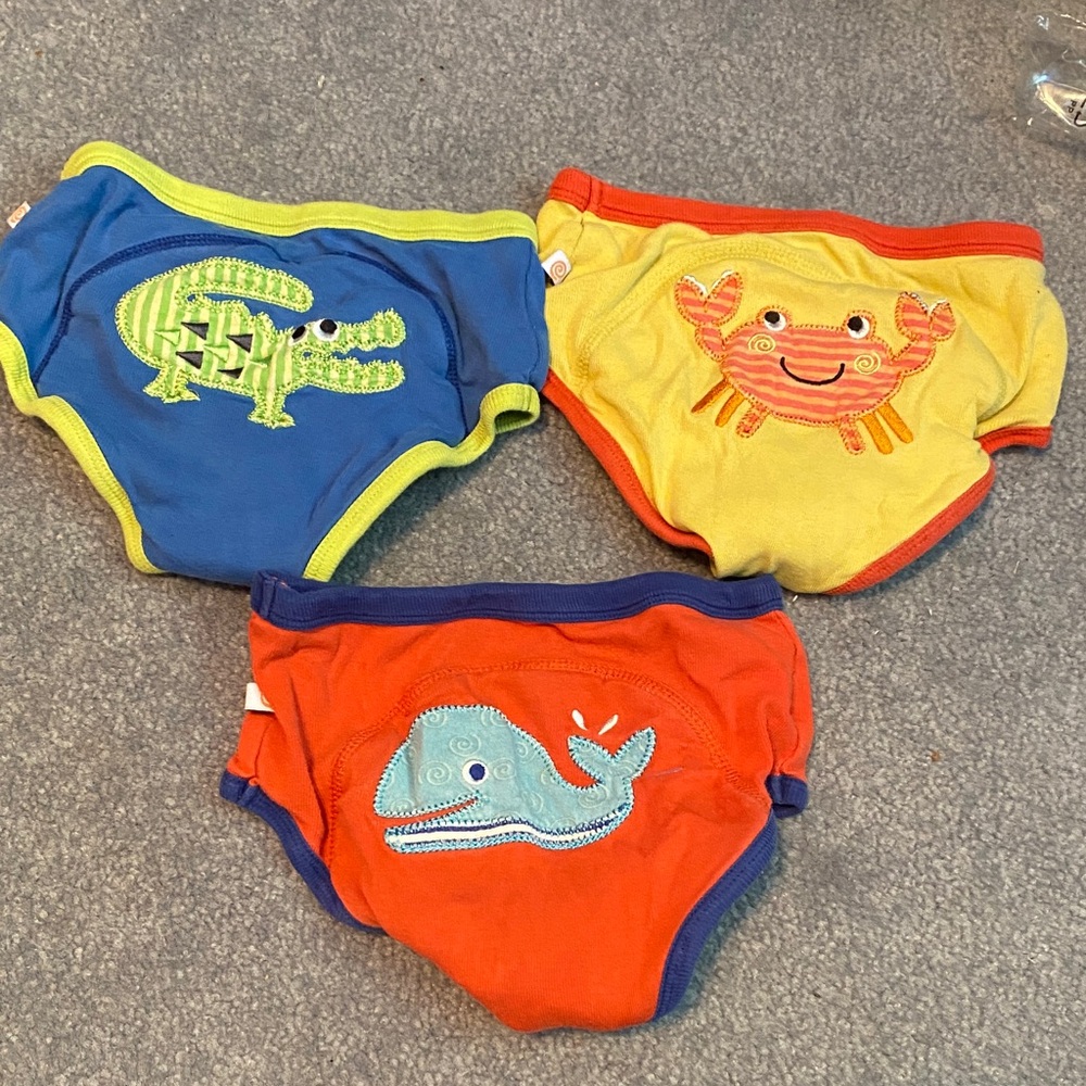 Kids Animal Print Underwear Set - Blue, Yellow, and Orange